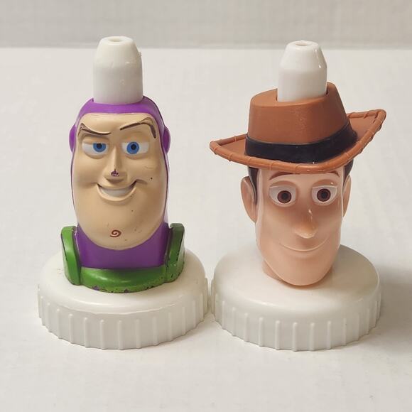 Good 2 Grow Buzz Lightyear Woody Lot of 2 Top Topper Lid Toy Story Toddler - Picture 1 of 5